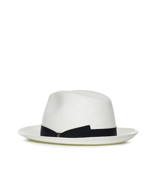 Borsalino White Fellini Sun Hat for men