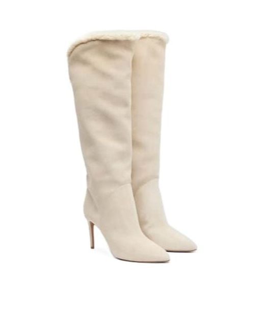 Paris Texas Natural Suede High Boots