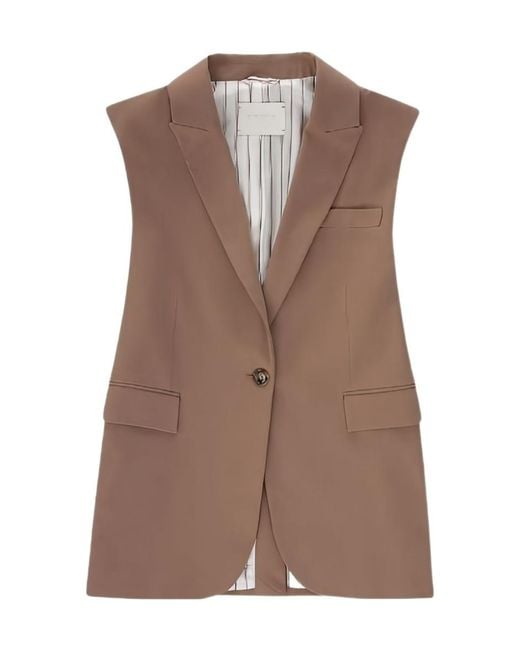 Circolo 1901 Brown Sleeveless Vest