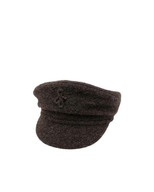 Ruslan Baginskiy Black Logo-Embroidered Beret