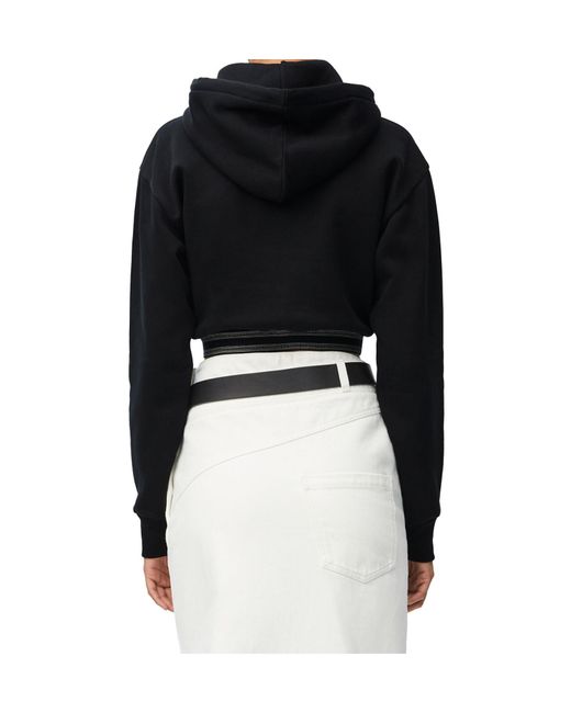 Loewe Black Cropped Hoodie