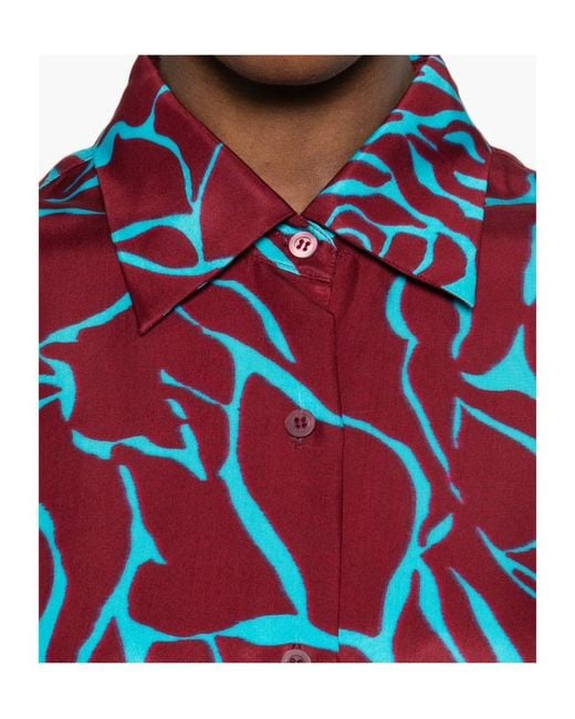Dries Van Noten Red Printed Shirt