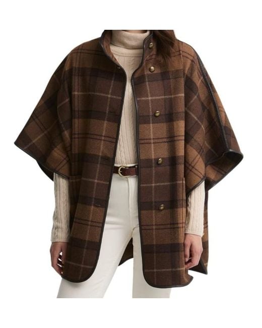 Barbour Brown High-Neck Button-Up Jacket