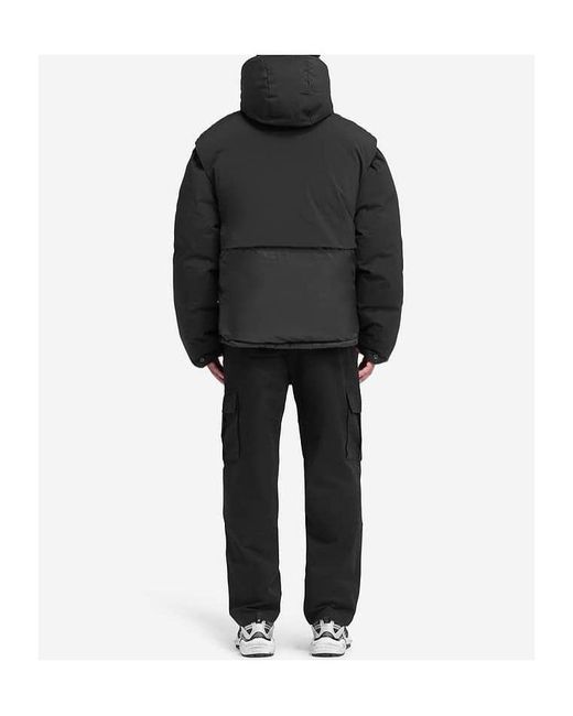 Represent Black Hooded Puffer Jacket for men