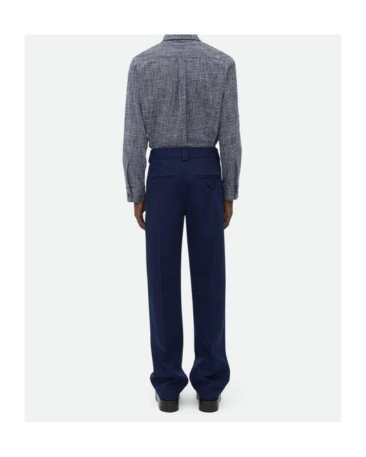 Bottega Veneta Blue Straight Leg Trousers for men