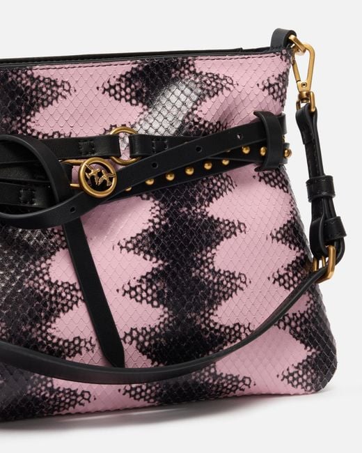 Pinko White Printed Single-Shoulder Bag