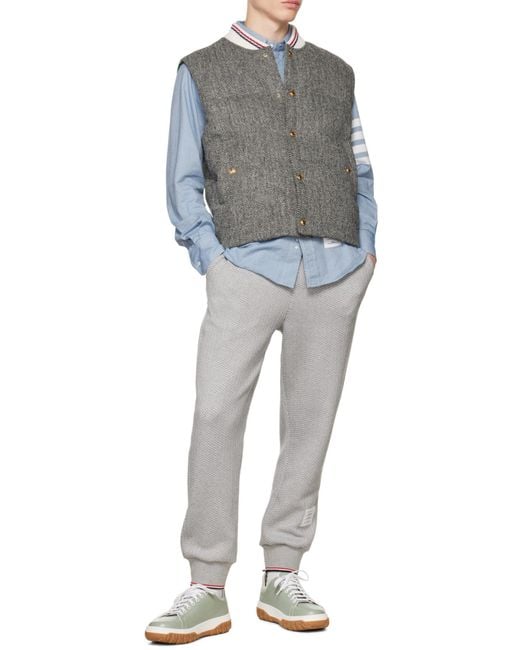 Thom Browne Blue 4-Bar Long-Sleeve Shirt for men