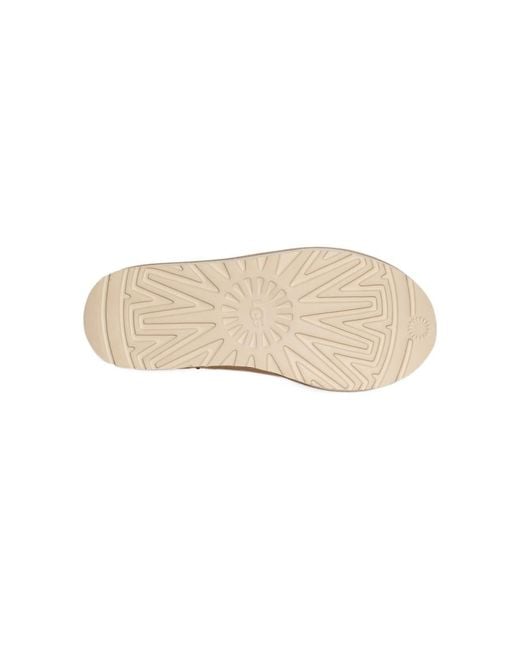 Ugg Brown Tasman Logo Embossed Slippers
