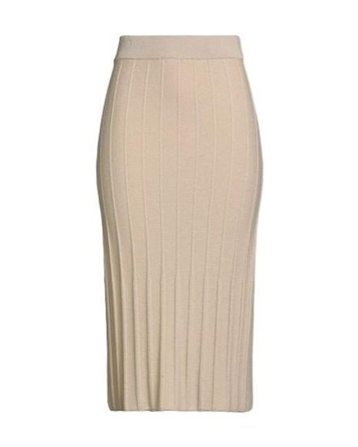 Max Mara Natural Lightweight Knit Midi Skirt