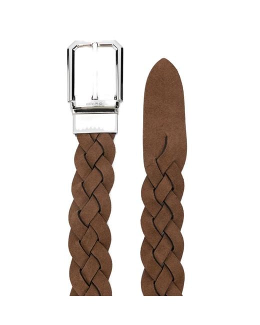 Etro White Braided Buckle Belt for men