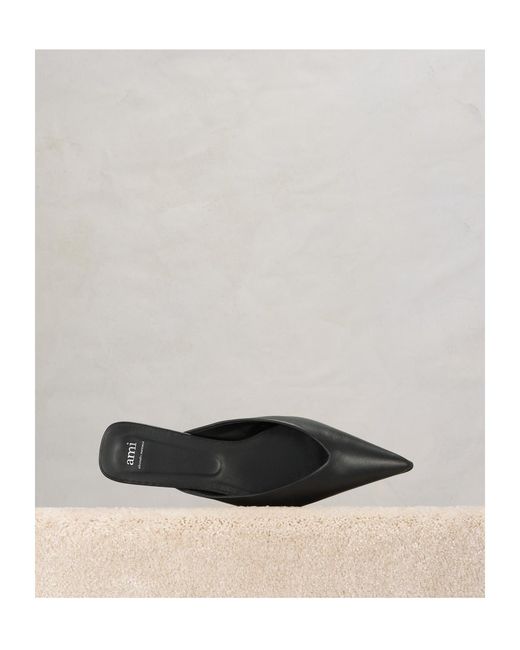AMI Multicolor Pointed Flat-Soled Muller Shoes
