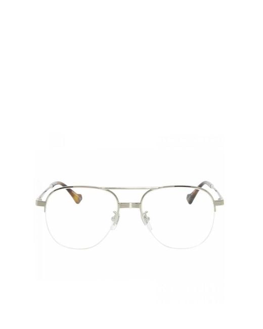 Gucci Natural Eyewear Pilot Frame Glasses for men