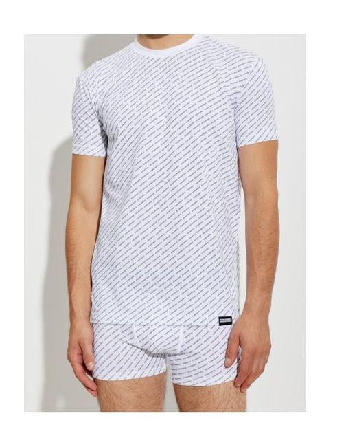 DSquared² White Short-Sleeved T-Shirt And Underwear Set for men