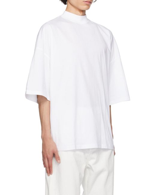 Jil Sander White Mock-Neck T-Shirt for men