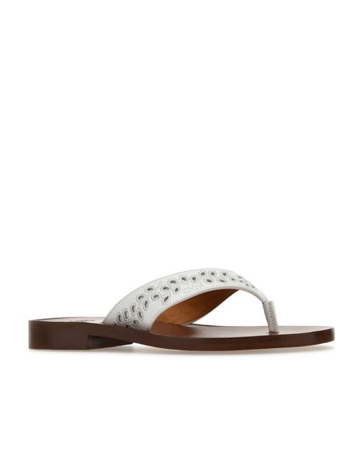 Chloé White Chloé X Eres Thong Slippers