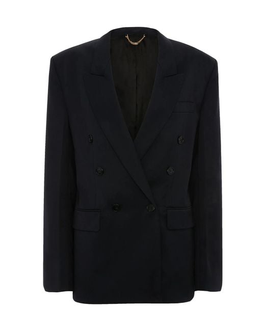 Victoria Beckham Black Double Breasted Tailored Jacket