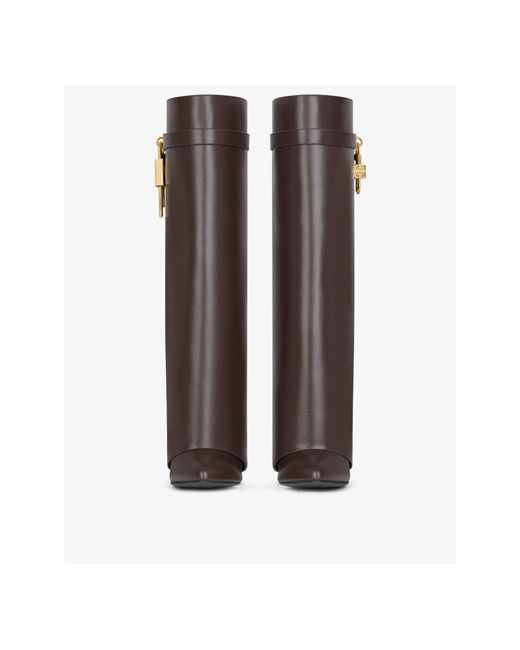 Givenchy Brown Shark Lock Boots