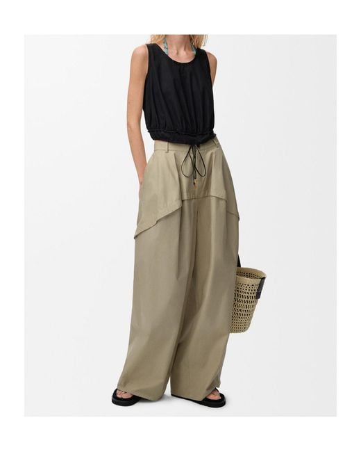 Loewe Black Paula's Ibiza Drawstring Sleeveless Top