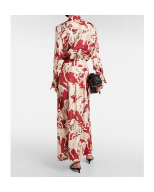Altuzarra Red Felicia Printed Silk Maxi Dress