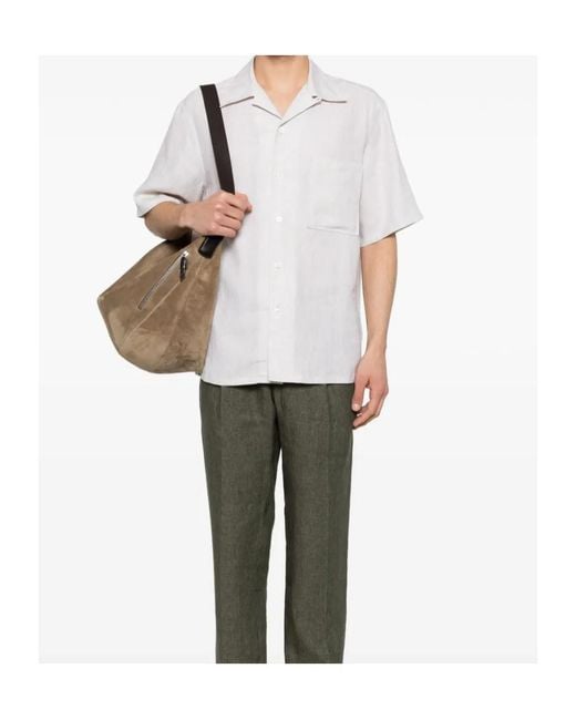 Zegna White Short-Sleeved Shirt for men