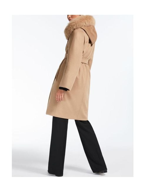 Max Mara Natural Mango Girdle Coat