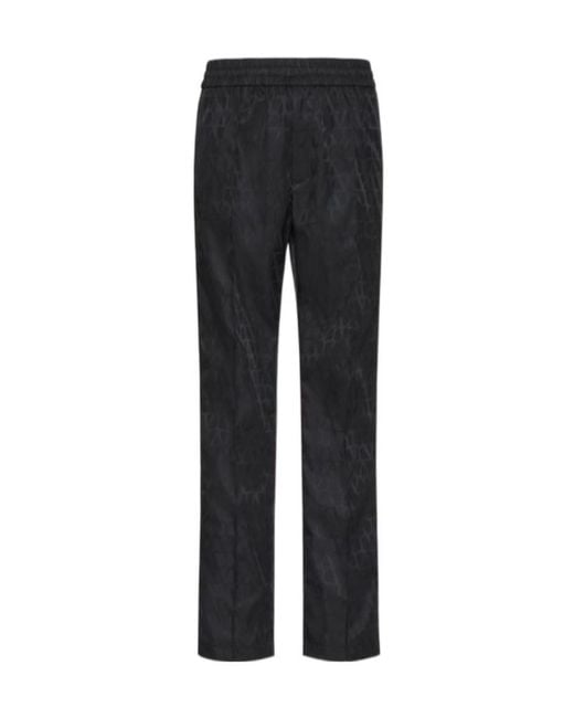 Valentino Black Toile Iconographe High Waist Pants for men