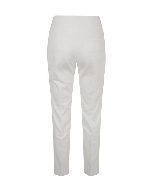 Peserico Gray High-Waisted Trousers