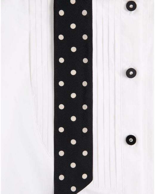 Valentino White Plusdepois-Tie Button-Up Top