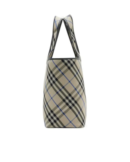 Burberry Metallic Medium Checked Tote Bag