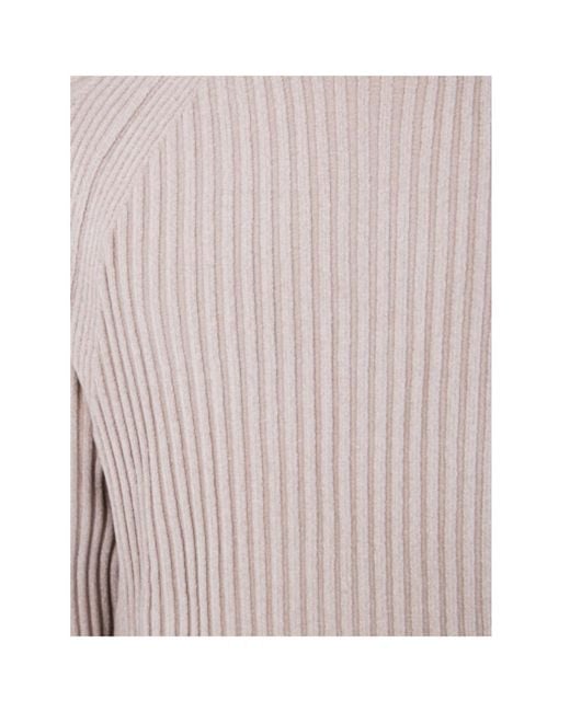 Rrd Pink Roll-Neck Ribbed Sweater for men