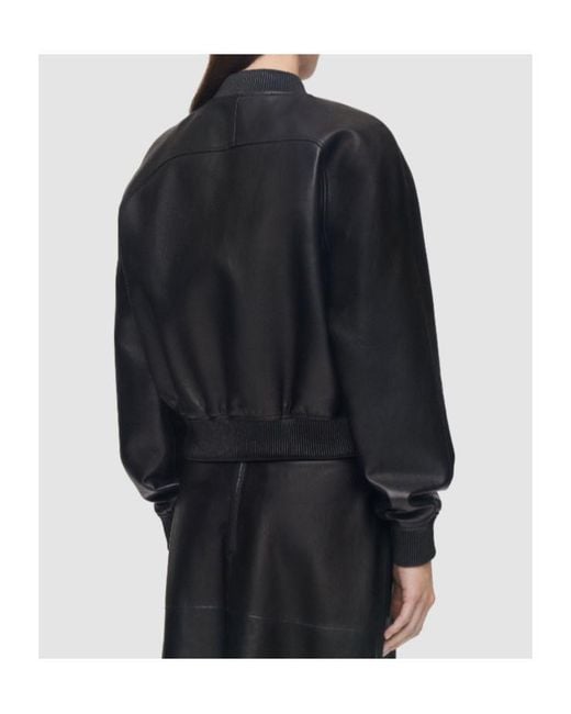 Joseph Black Quinn Soft Nappa Leather Jacket