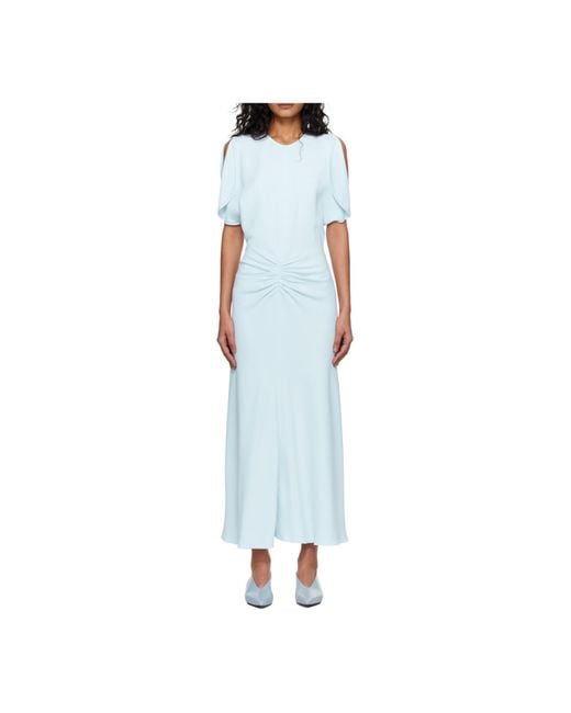 Victoria Beckham White Bela Midi Dress