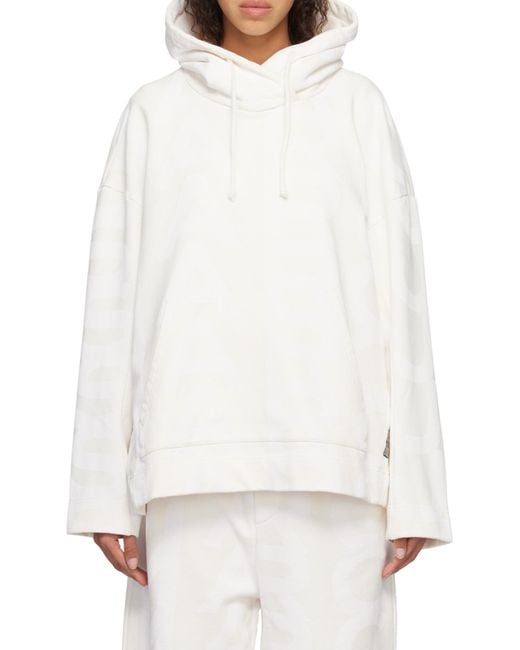 Marc Jacobs White The Monogram Drawstring Hoodie