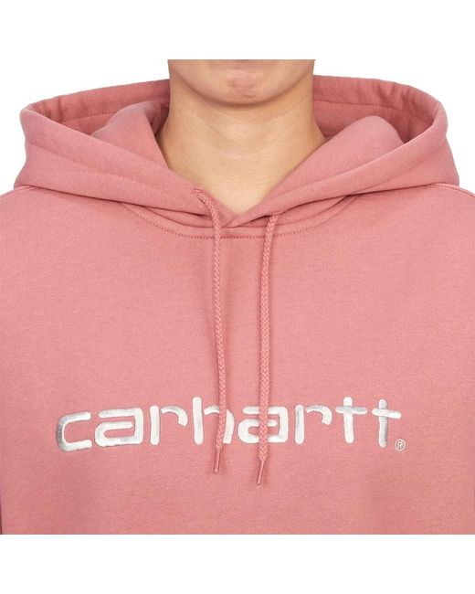 Carhartt Pink Logo-Embroidered Hoodie