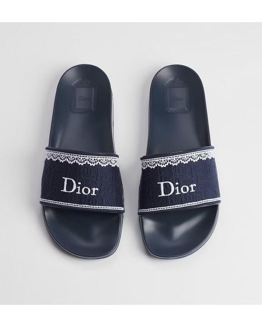 Dior Blue Dentelle Slide