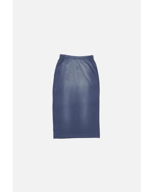 Acne Blue Sprayed Logo Skirt