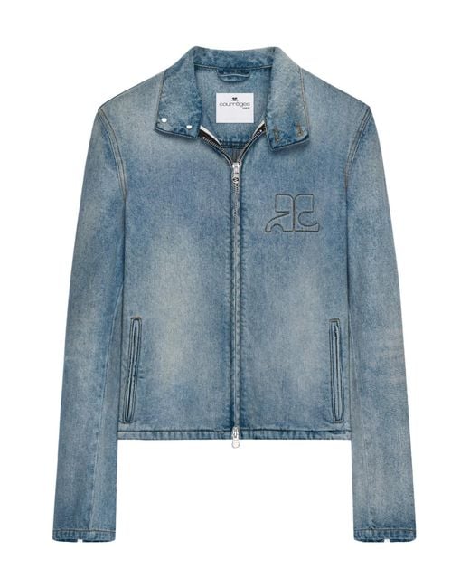 Courreges Blue Courrèges City Shadow Denim Jacket for men