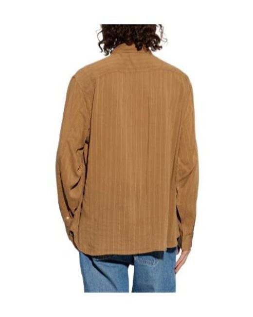 AllSaints Brown Carlyle Textured Shirt