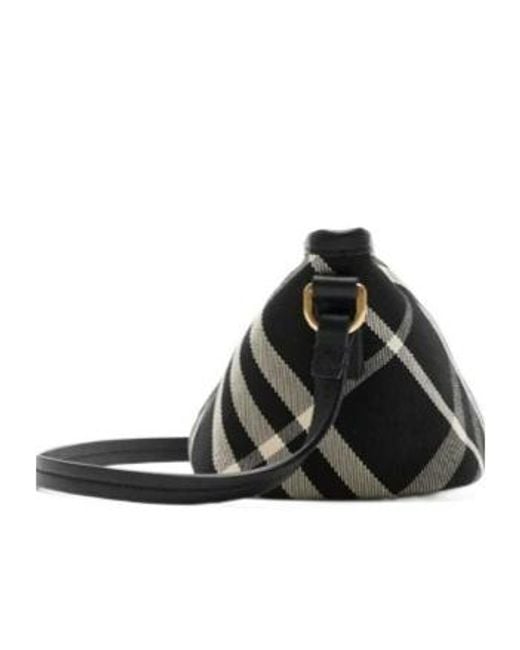 Burberry Black Vintage Check Zipped Mini Shoulder Bag