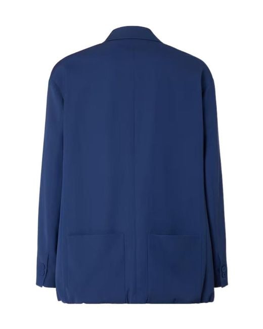 Fendi Blue Single-Breasted Tailored Blazer for men