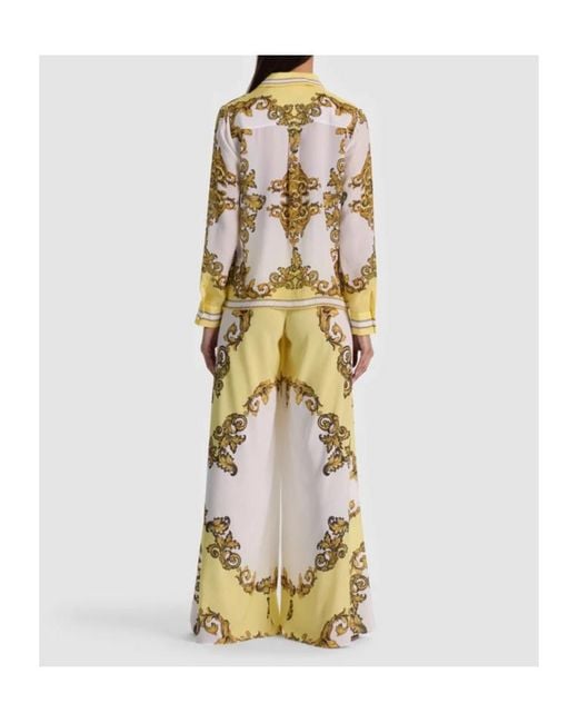 Alice + Olivia Metallic Graphic-Print Shirt
