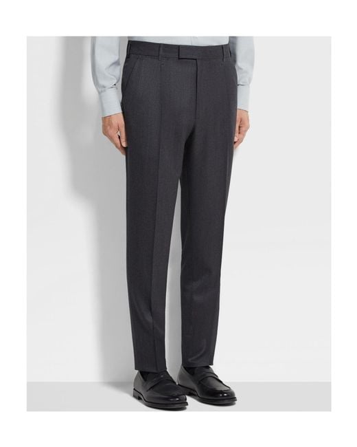 Zegna Black Wool Suit for men