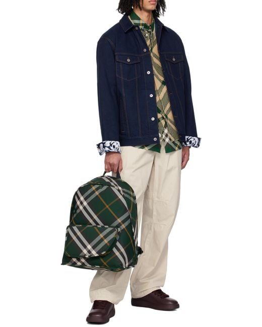 Burberry Blue Cotton Jacket For for men