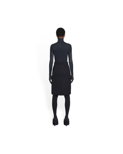 Balenciaga Blue Gonna A Tubino Hourglass Da Donna