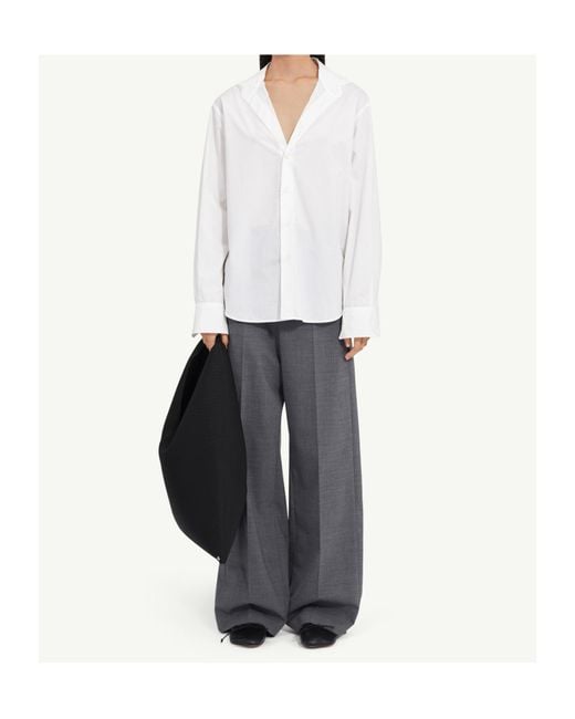 MM6 by Maison Margiela White Long Sleeved Buttoned Shirt