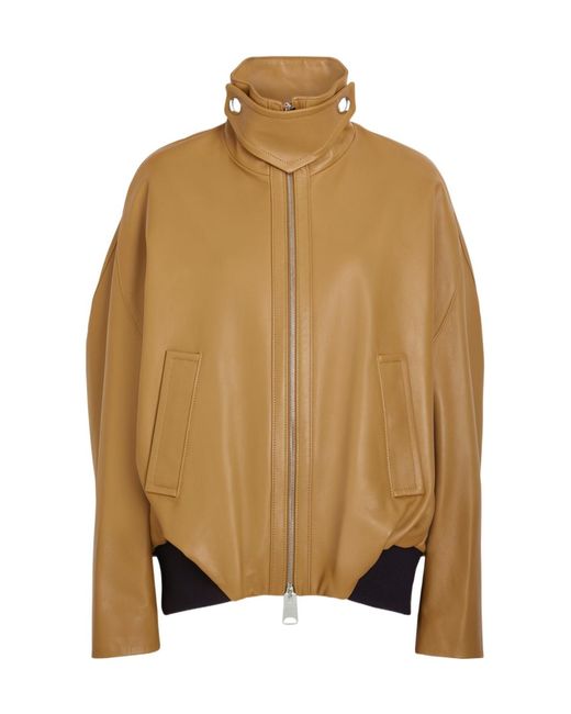 Khaite Brown Leather Jacket