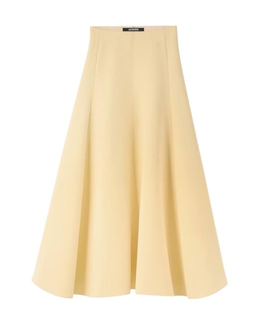 Jacquemus Natural Flared Maxi Skirt