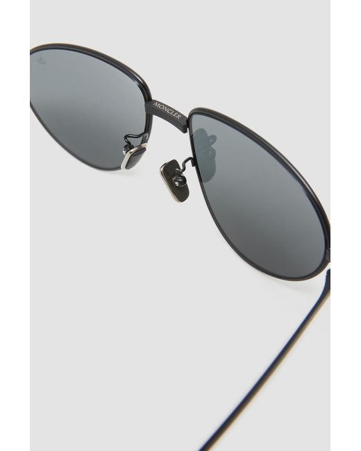 Moncler White Vizla Pilot Sunglasses