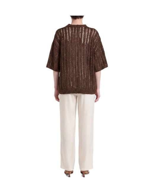 Brunello Cucinelli Brown Solid Color Jumpers