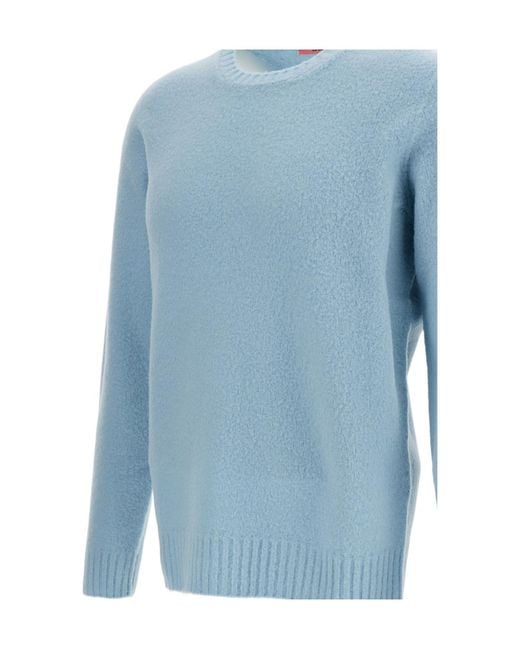 Drumohr Blue Long-Sleeve Crew-Neck Sweater for men